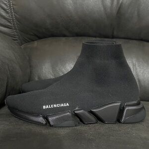 Balenciaga Black Athletic Sock Sneakers size 12